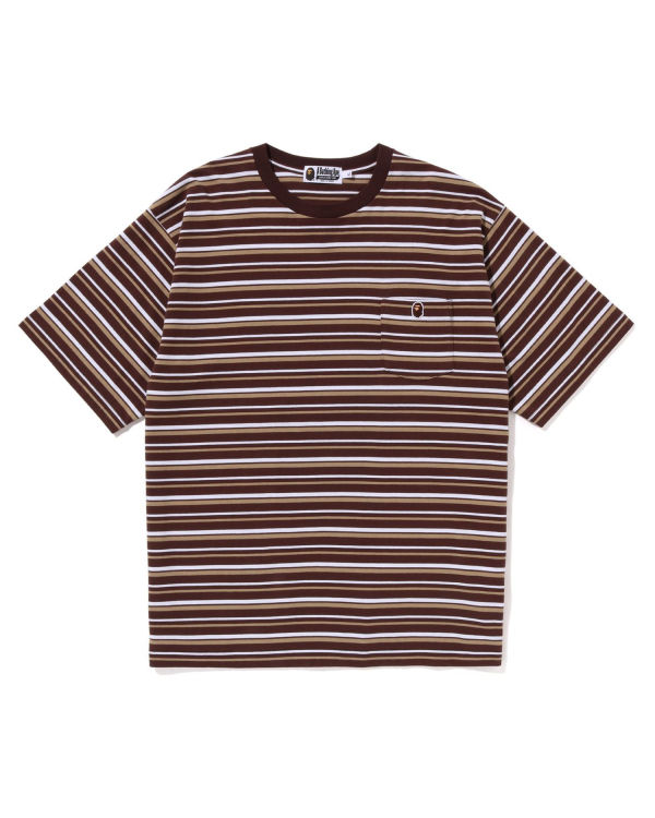 Pánské Tričko Bape Hoop One Point Relaxed Fit Hnědé | 37194DPTC