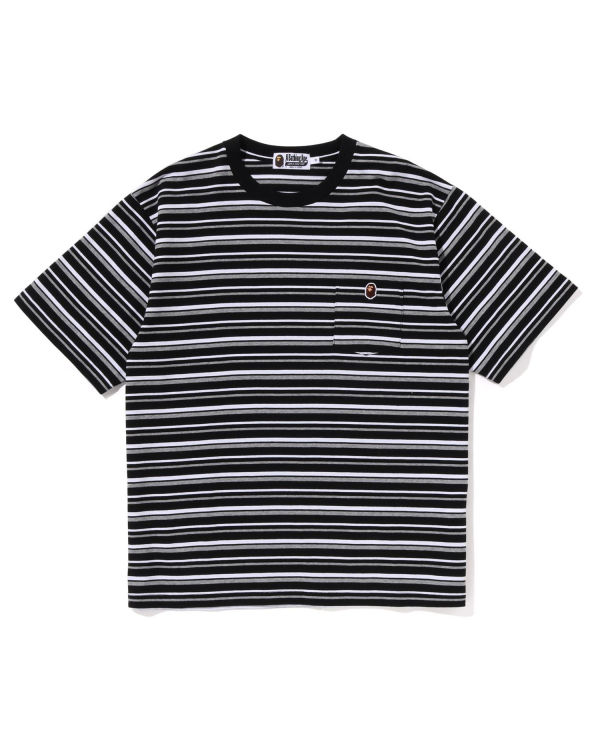 Pánské Tričko Bape Hoop One Point Relaxed Fit Černé | 82673BSID