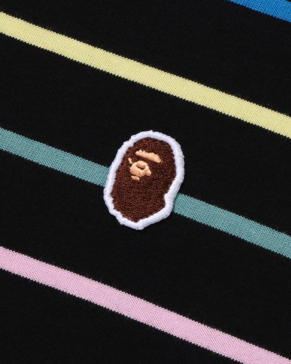 Pánské Tričko Bape Hoop Relaxed Fit L/S Černé | 69201EYBL