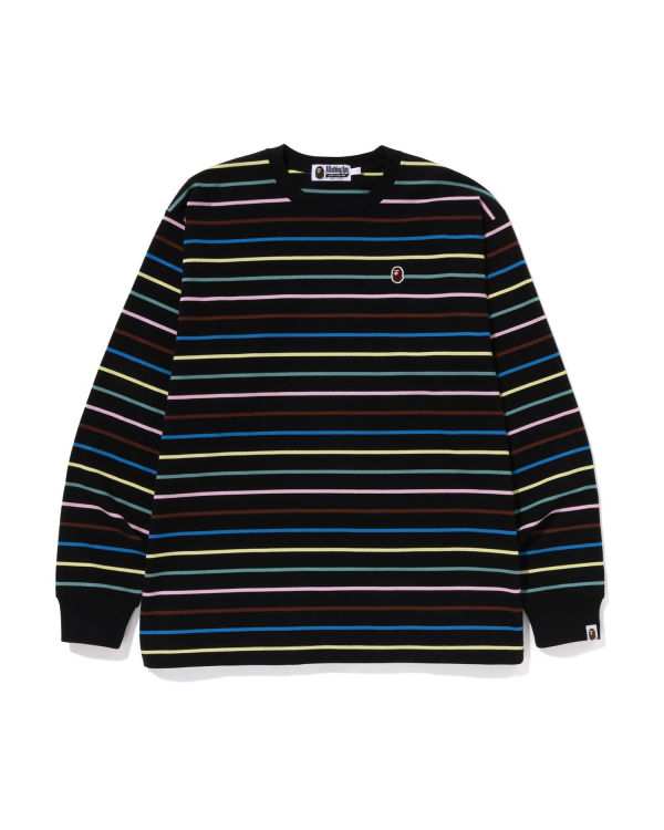 Pánské Tričko Bape Hoop Relaxed Fit L/S Černé | 69201EYBL
