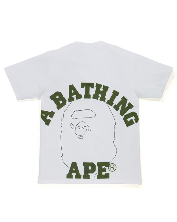 Pánské Tričko Bape Line 1st Camo Face Bílé | 08573PBRY