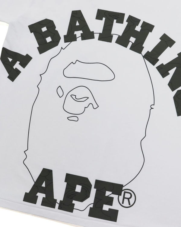 Pánské Tričko Bape Line 1st Camo Face Bílé | 65819RWBV