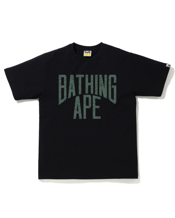 Pánské Tričko Bape Line 1st Camo NYC Logo Černé | 72480LRGY