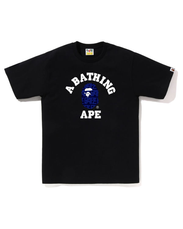 Pánské Tričko Bape Logo Monogram College Černé | 04961TCDM