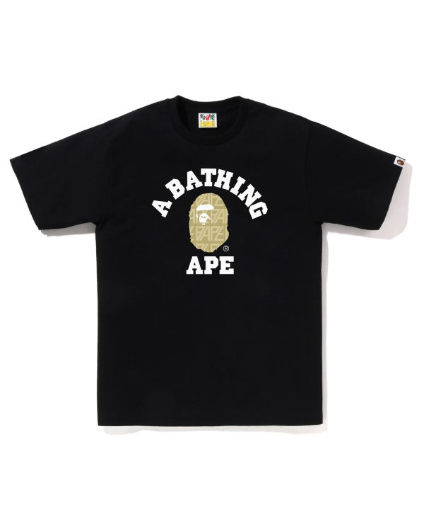 Pánské Tričko Bape Logo Monogram College Černé | 64910RVEL