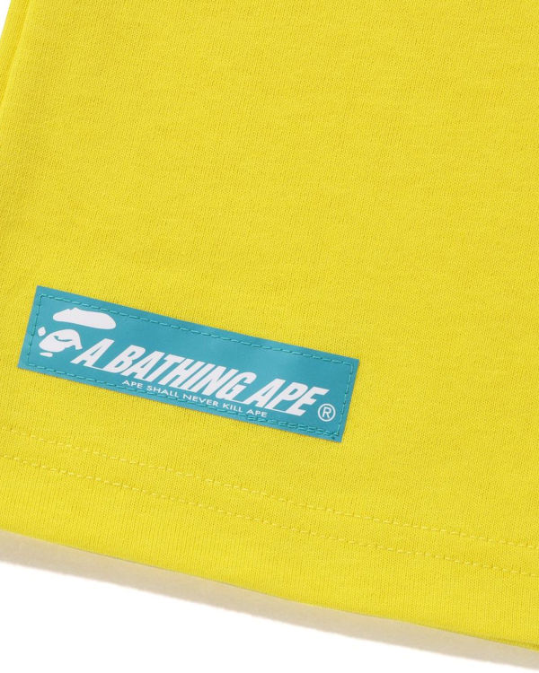 Pánské Tričko Bape Logo Žluté | 07395ZGIU