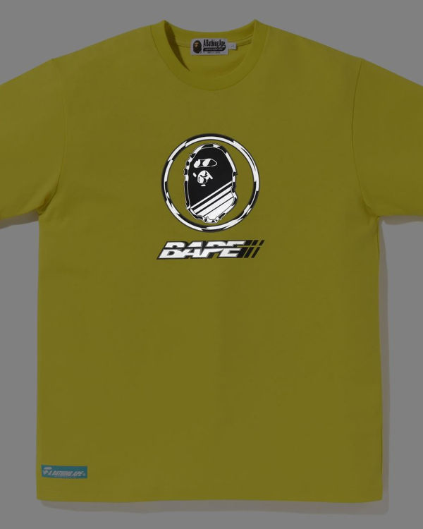 Pánské Tričko Bape Logo Žluté | 07395ZGIU