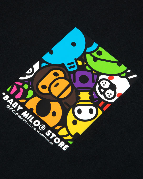 Pánské Tričko Bape Milo box logo print Černé | 26380MTWX