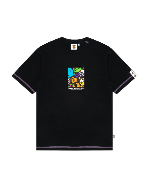 Pánské Tričko Bape Milo box logo print Černé | 26380MTWX