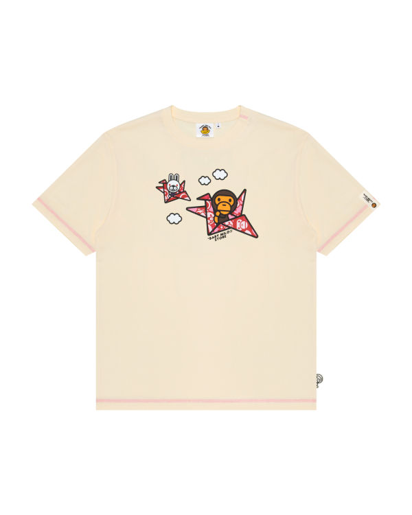 Pánské Tričko Bape Milo print Krém | 31896XCST