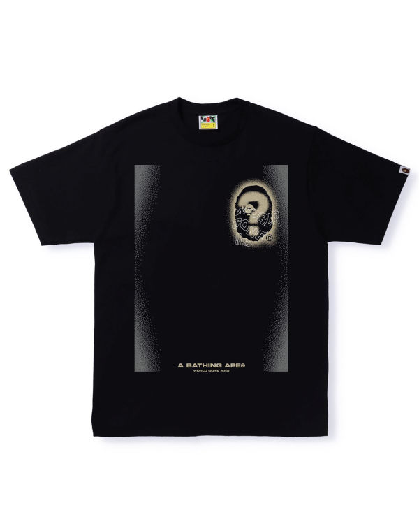 Pánské Tričko Bape Multi Logo #3 Černé | 57439FJRA