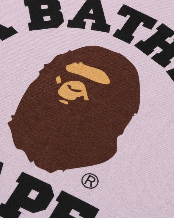Pánské Tričko Bape Pigment College Fialové | 98136TUFQ