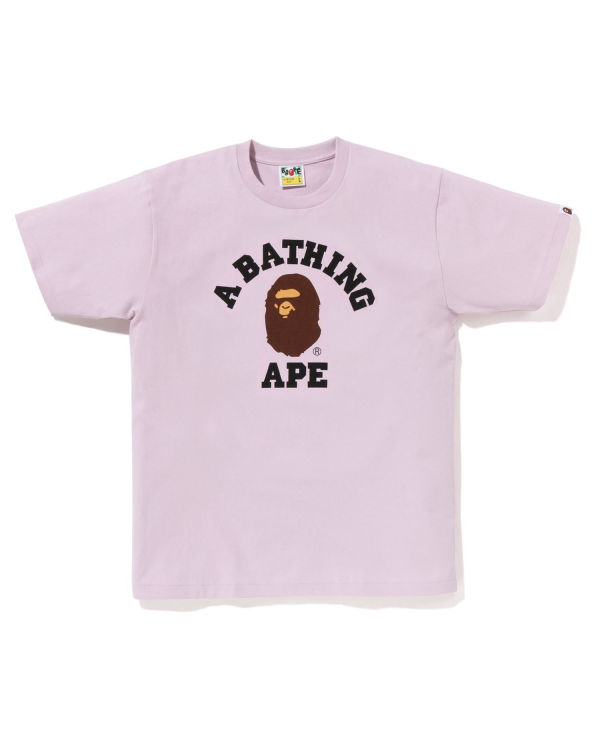 Pánské Tričko Bape Pigment College Fialové | 98136TUFQ