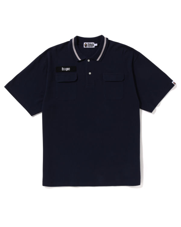 Pánské Tričko Bape Relaxed Fit Polo Tmavě Blankyt Blankyt | 28730GSDJ