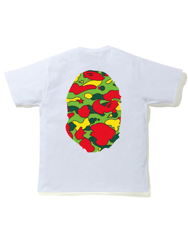 Pánské Tričko Bape STA Camo Big Ape Head Bílé | 39746ZEST