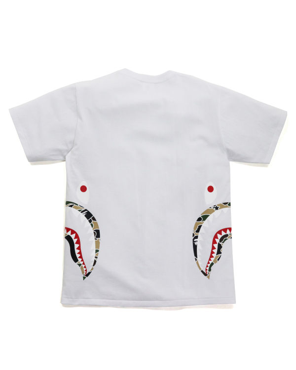 Pánské Tričko Bape STA Camo Side Shark Bílé | 29367CEDV