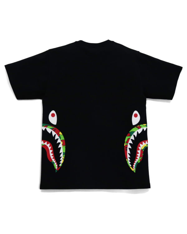 Pánské Tričko Bape STA Camo Side Shark Černé | 75432LNBJ