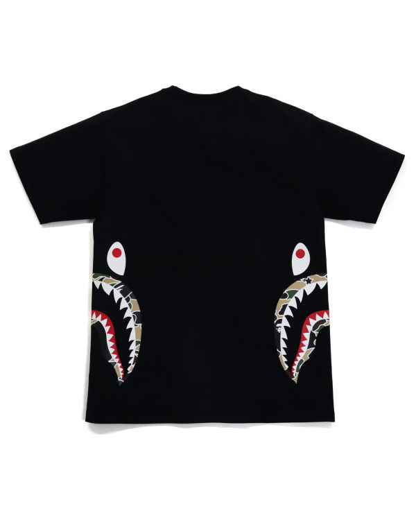 Pánské Tričko Bape STA Camo Side Shark Černé | 89724YNVD