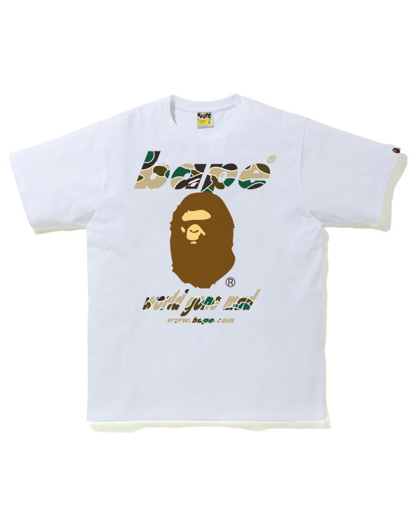 Pánské Tričko Bape STA Camo WGM Ape Head Bílé | 76351ZONM