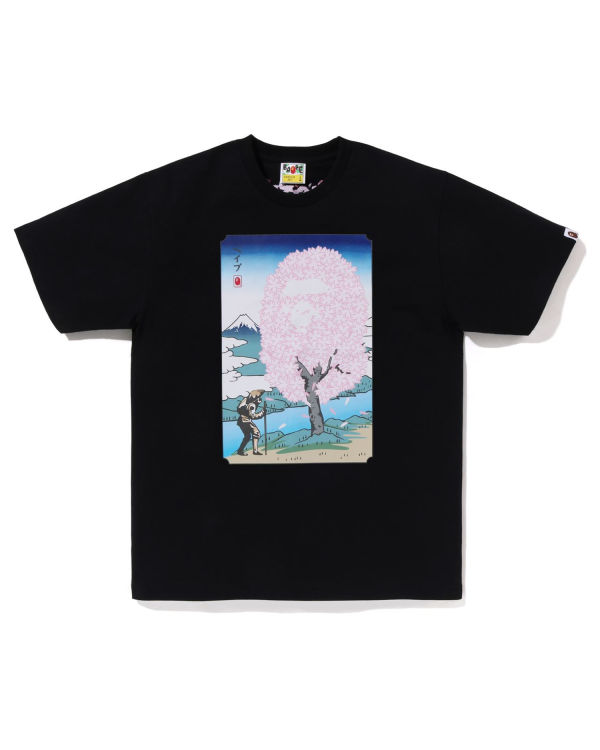 Pánské Tričko Bape Sakura Černé | 71428LHGS