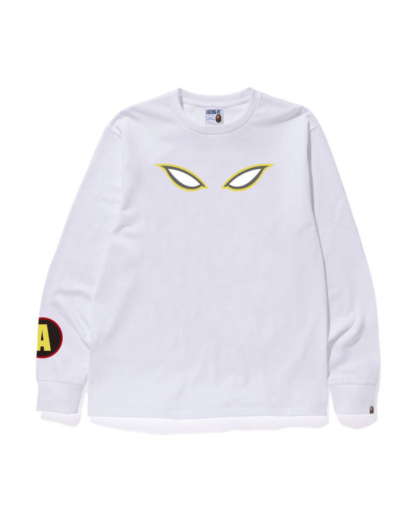 Pánské Tričko Bape Shadow L/S Bílé | 03541XKWR