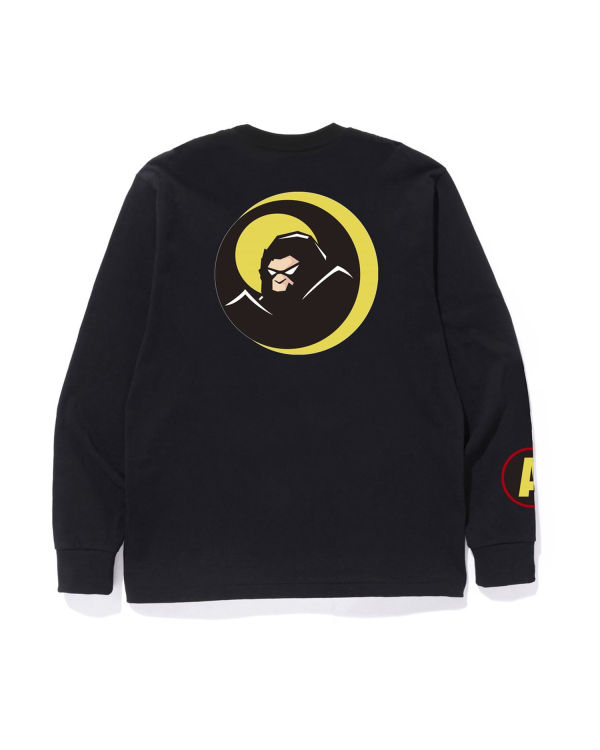 Pánské Tričko Bape Shadow L/S Černé | 38790RGYV