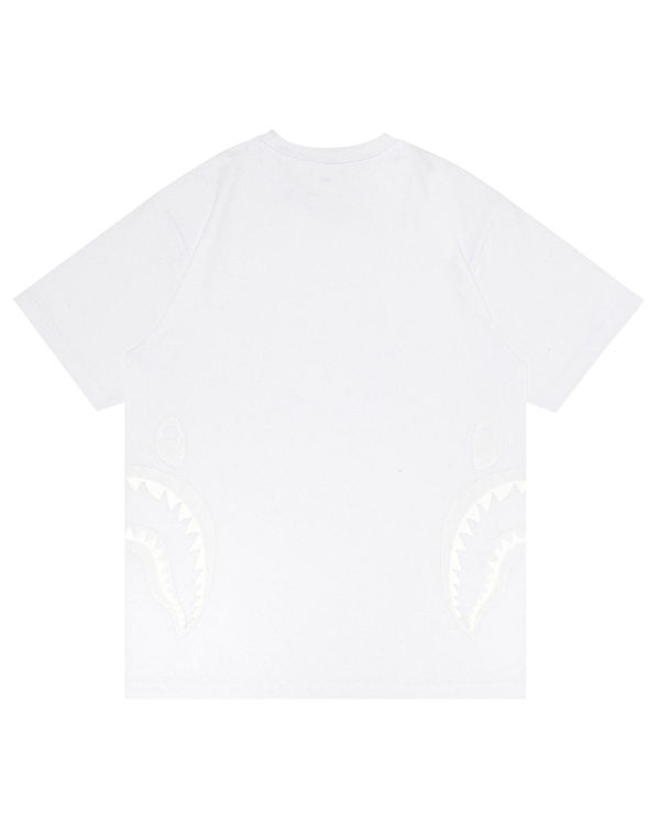 Pánské Tričko Bape Side Shark Bílé | 94807ZCXI