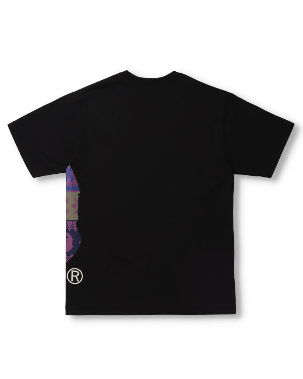 Pánské Tričko Bape Snow Pattern Side Big Ape Head Černé | 26490ZRMN