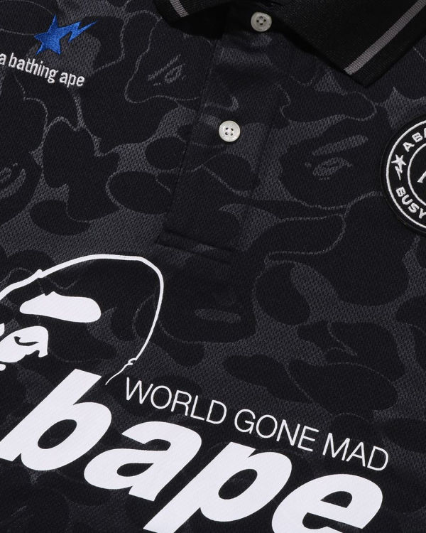 Pánské Tričko Bape Soccer Game Relaxed Fit Polo Černé | 10962JQIN