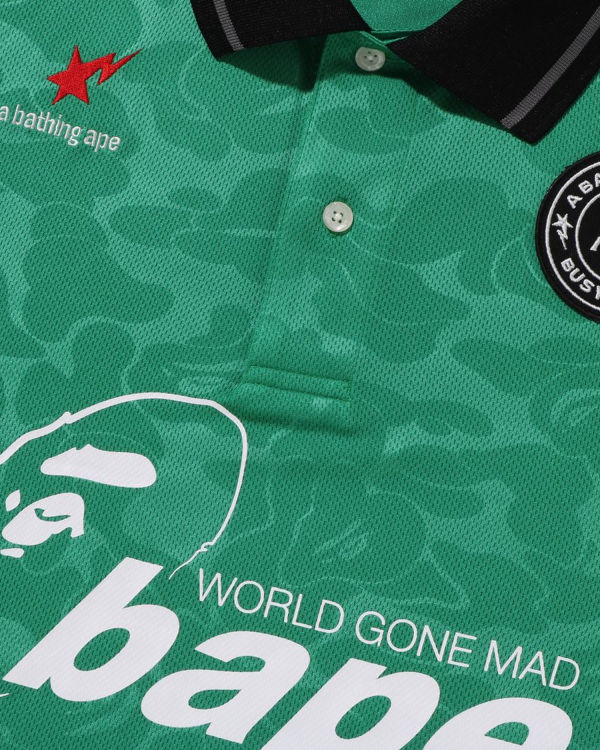 Pánské Tričko Bape Soccer Game Relaxed Fit Polo Světle Zelene | 47983BVWR