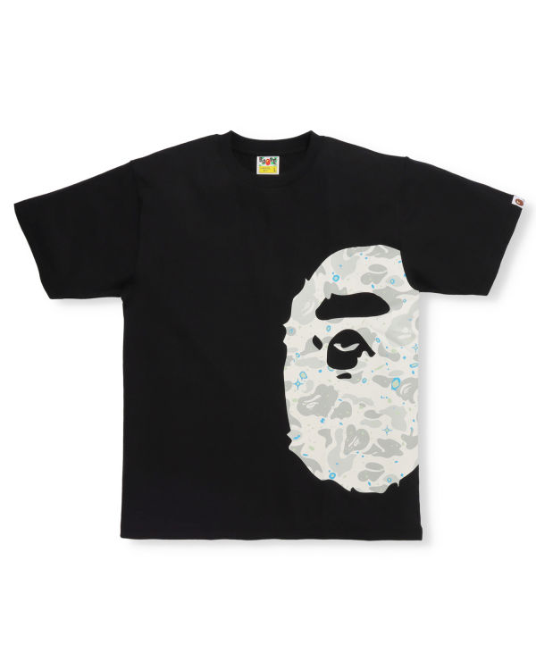 Pánské Tričko Bape Space Camo Side Big Ape Head Černé | 65724YTFB