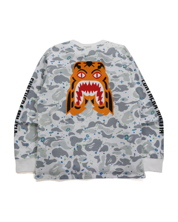 Pánské Tričko Bape Space Camo Tiger L/S Krém | 25173GSYB