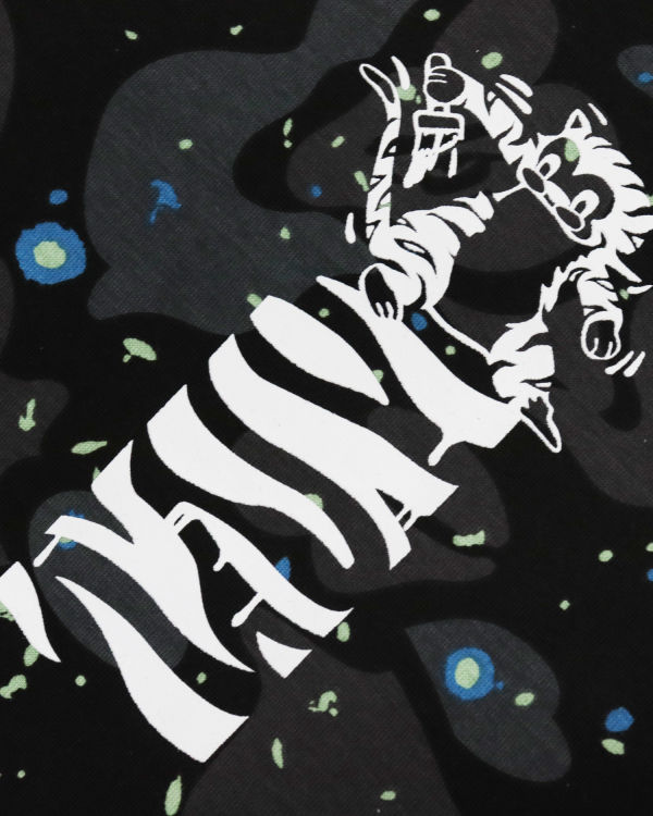 Pánské Tričko Bape Space Camo Tiger L/S Černé | 94576JQDC