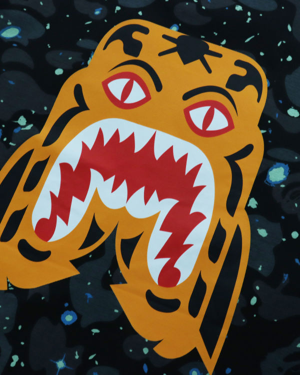 Pánské Tričko Bape Space Camo Tiger L/S Černé | 94576JQDC