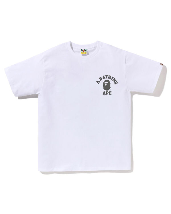Pánské Tričko Bape Speed Racer College ATS Bílé | 46958UASD
