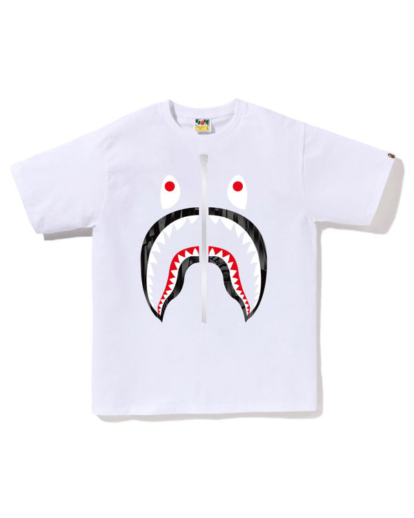 Pánské Tričko Bape Speed Racer Shark Bílé | 60412PFDZ