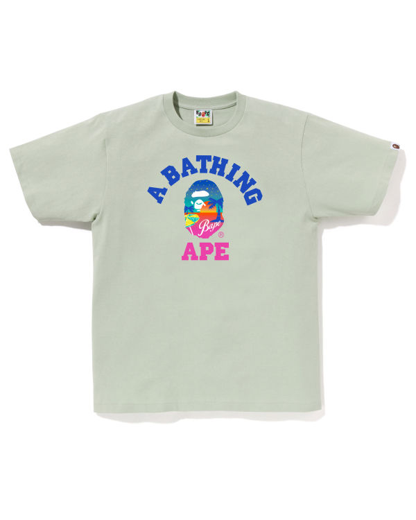 Pánské Tričko Bape Sunset Beach Světle Zelene | 95643KYBN
