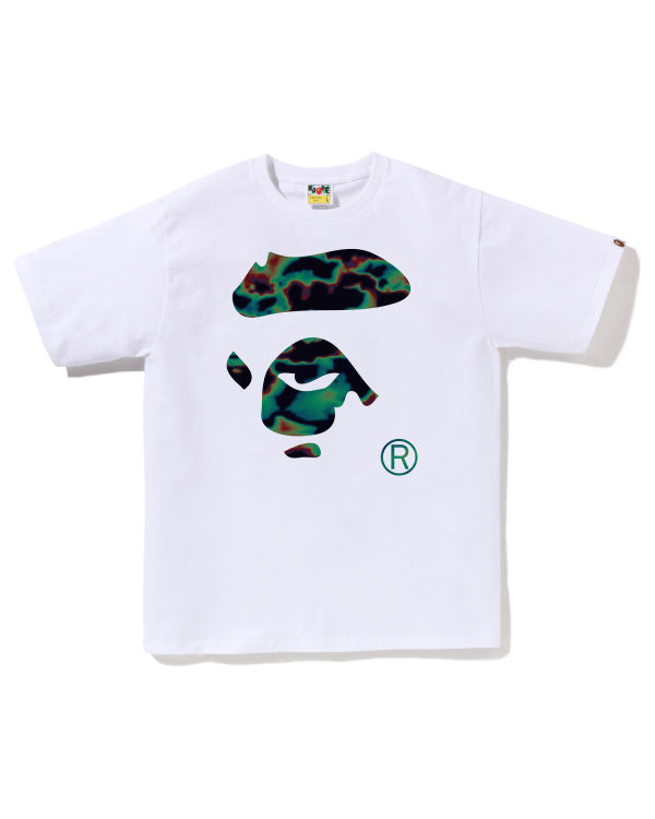 Pánské Tričko Bape Thermography Ape Face Bílé | 42085LQIE