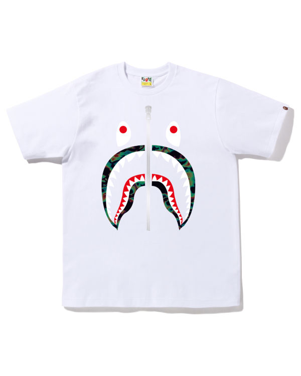 Pánské Tričko Bape Thermography Shark Bílé | 06513SWYB