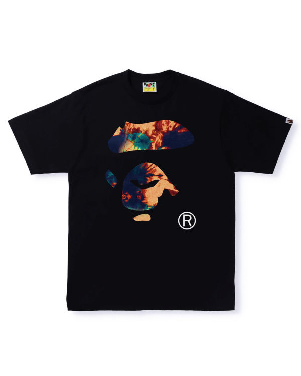 Pánské Tričko Bape Tie Dye Ape Face Černé | 08341JXPM