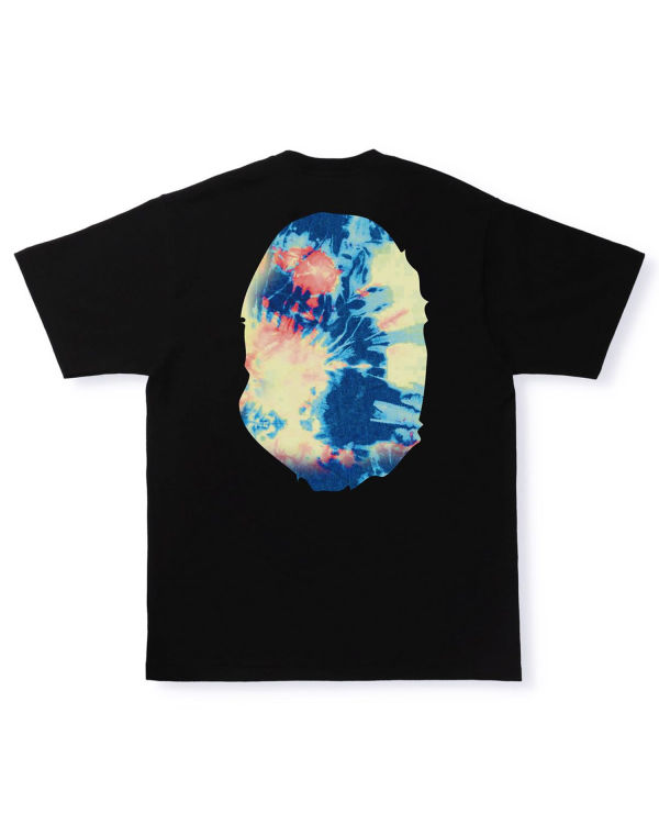 Pánské Tričko Bape Tie Dye Big Ape Head Černé | 20853OIRN