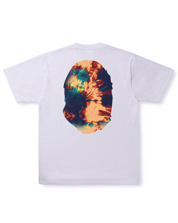 Pánské Tričko Bape Tie Dye Big Ape Head Bílé | 73265MDZL