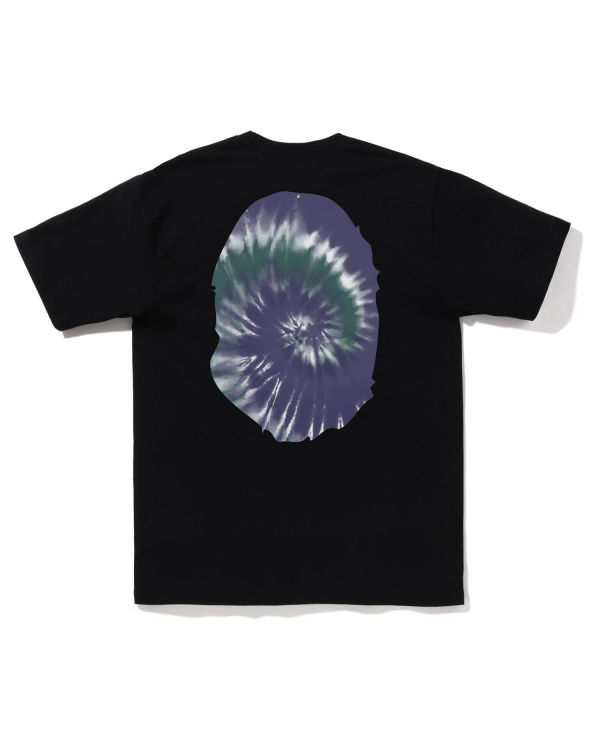 Pánské Tričko Bape Tie-Dye Big Ape Head Černé | 90367INOR