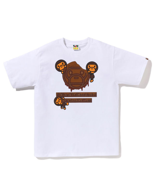 Pánské Tričko Bape Valentine Chocolate Milo Bílé | 76253DOGP