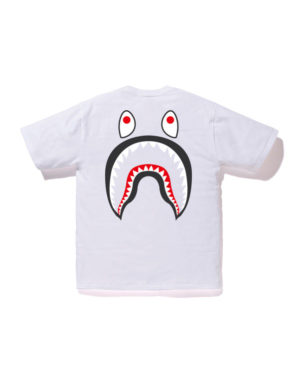 Pánské Tričko Bape WGM Shark Bílé | 27154RVXB