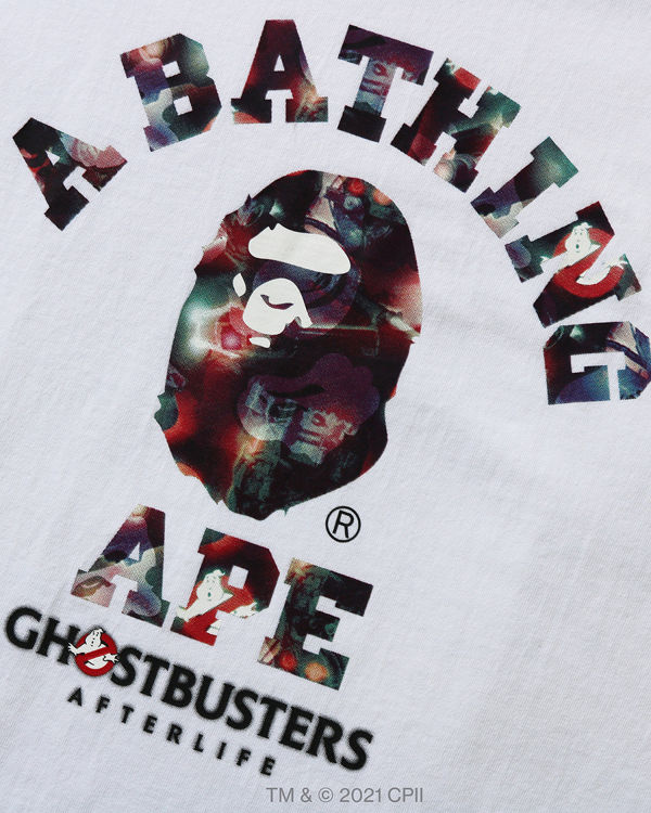 Pánské Tričko Bape X Ghostbusters Camo College Bílé | 41569QGKE