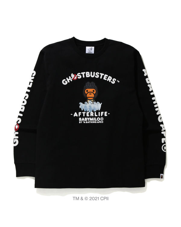 Pánské Tričko Bape X Ghostbusters Milo Long Sleeve Černé | 45186RDTF