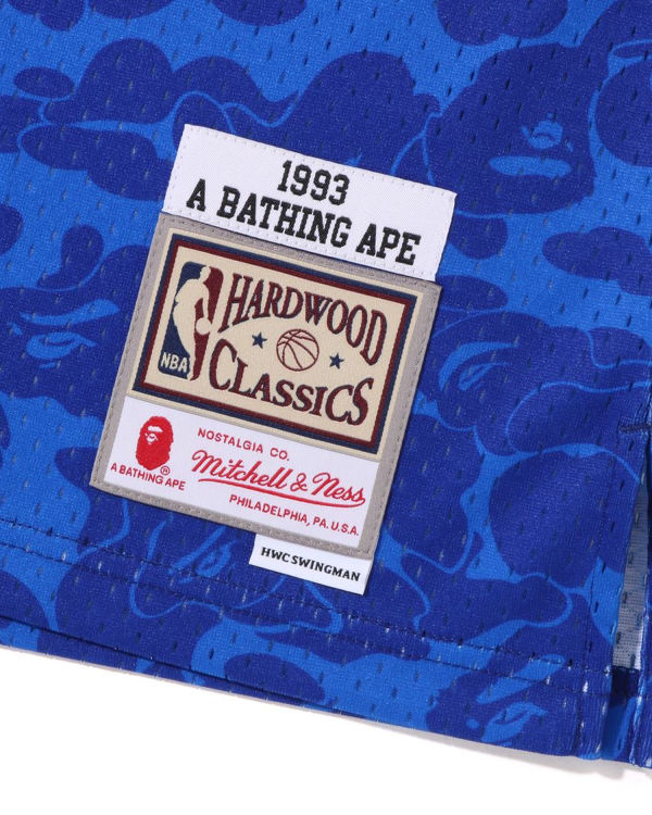 Pánské Tričko Bape X M&N Brooklyn Nets Blankyt | 18029EBHW