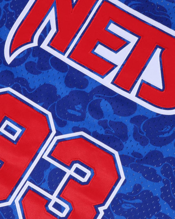 Pánské Tričko Bape X M&N Brooklyn Nets Blankyt | 18029EBHW