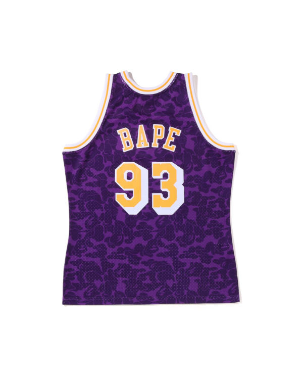 Pánské Tričko Bape X M&N Los Angeles Lakers Jersey Fialové | 61839THIP
